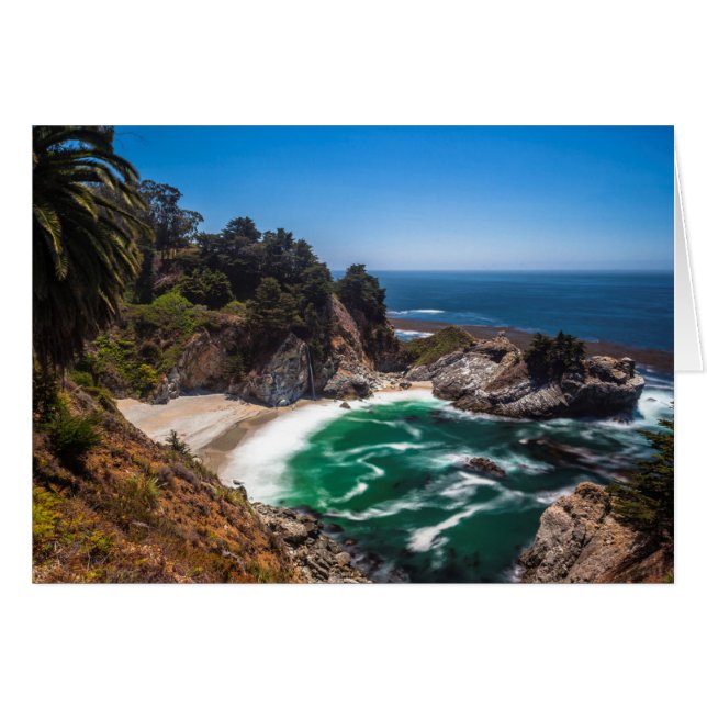 Mcway Falls i Julia Pfeiffer Burns delstatliga par Hälsningskort (Framsidan Horizontal)
