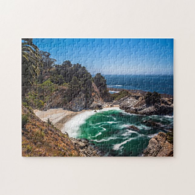 Mcway Falls i Julia Pfeiffer Burns delstatpark Pussel (Horisontell)