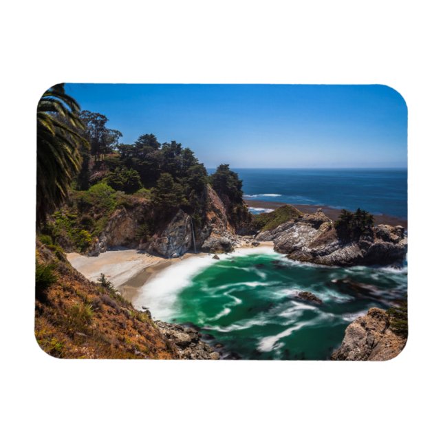 Mcway Falls i Julia Pfeiffer Burns nationalpark Magnet (Horisontell)