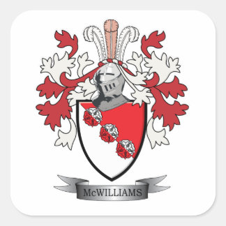 McWilliams Family Crest Jackar om Arm Fyrkantigt Klistermärke