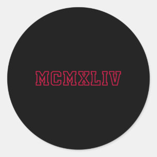 McXliv 1944 år i ro-tal, födelseår Runt Klistermärke