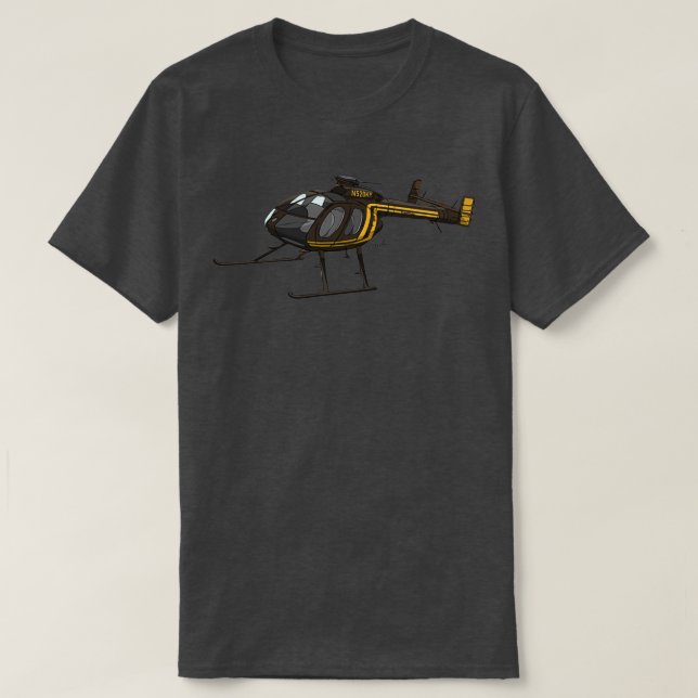 MD 500 Notar Helicopter N520KY T Shirt (Design framsida)