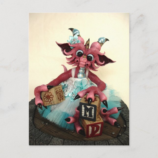 MD Baby Blocks Dragon Postcard Vykort (Framsida)