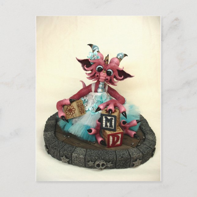 MD Baby Blocks Dragon Postcard Vykort (Framsida)