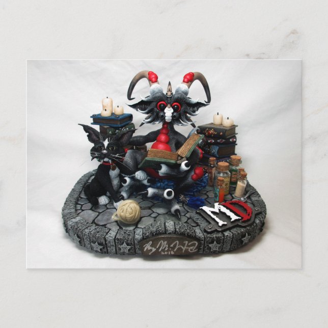 MD Black Poste Dragon-vykort Vykort (Framsida)