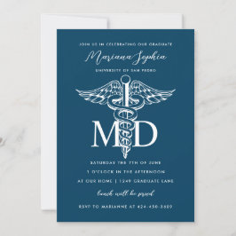 MD Doktor i Medicine Studenten Anpassningsbar Färg Inbjudningar
