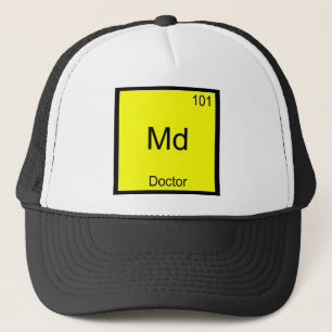 Md - Doktor Kemiskt Elemente Symbol Roligt Medicin Truckerkeps