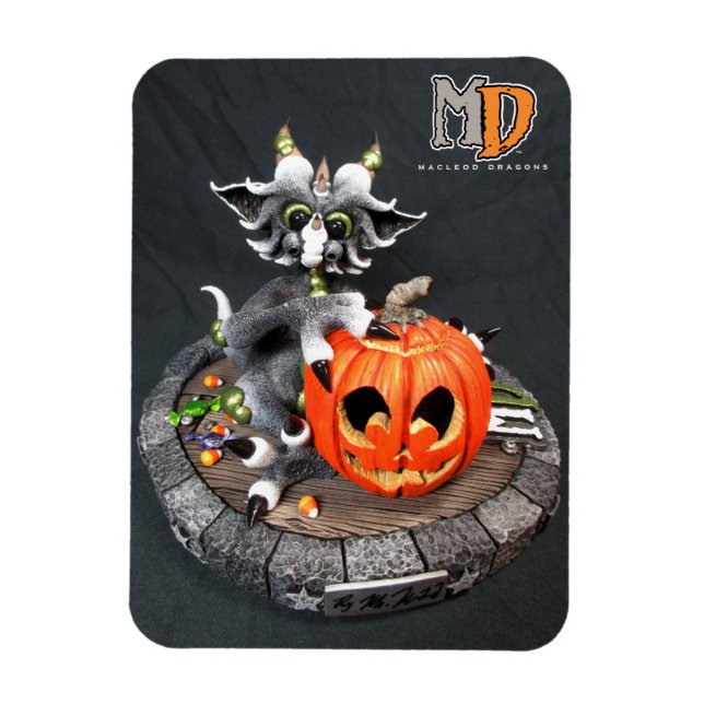 MD Halloween Dragon 3 tum x 4 tum Photo Magnet (Vertikal)
