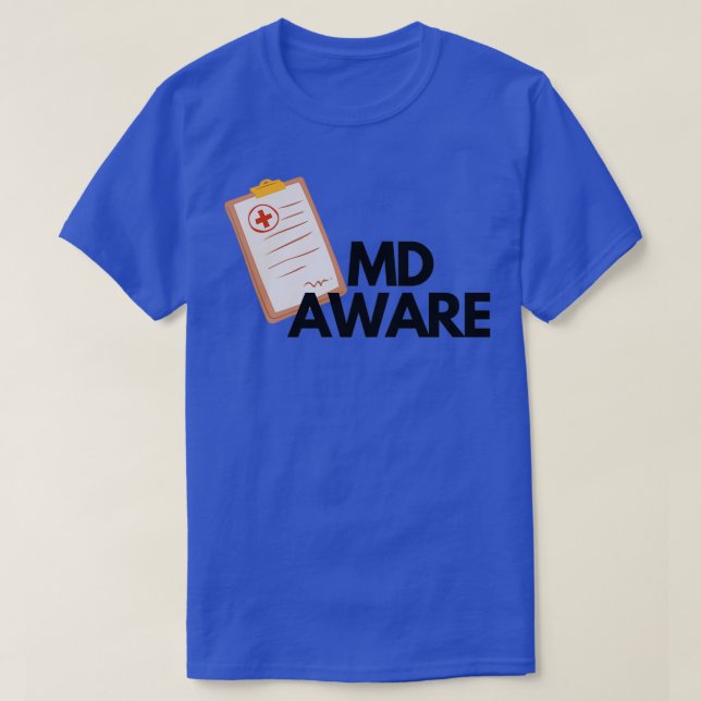 MD Medvetnare Doktor-diagram T Shirt (Design framsida)