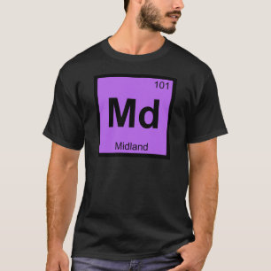 Md - Midland Texas Chemistry Periodic Bord Symbol Tröja