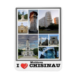 MD - Moldavien - Chisinau - I Kärlek Mosaic - Magnet