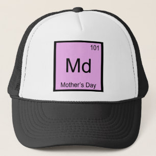 Md - mors dag Kemiskt elementsymbol T-Shirt Keps