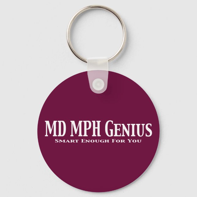 MD MPH Genius Gifts Nyckelring (Framsida)