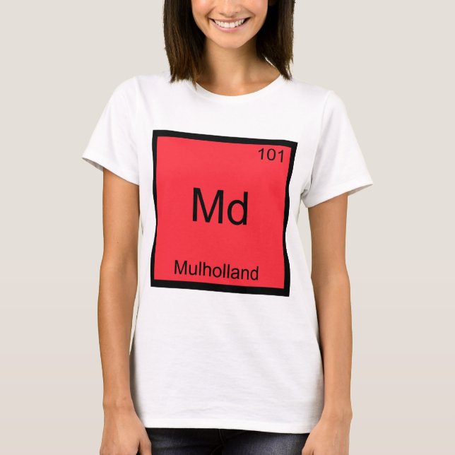 Md - Mulholland Rolig Kemitecken T-Shirt (Framsida)
