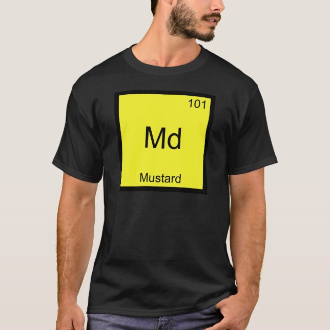 Md - Mustard Funny Chemistry Inslag Symbol Tee (Framsida)
