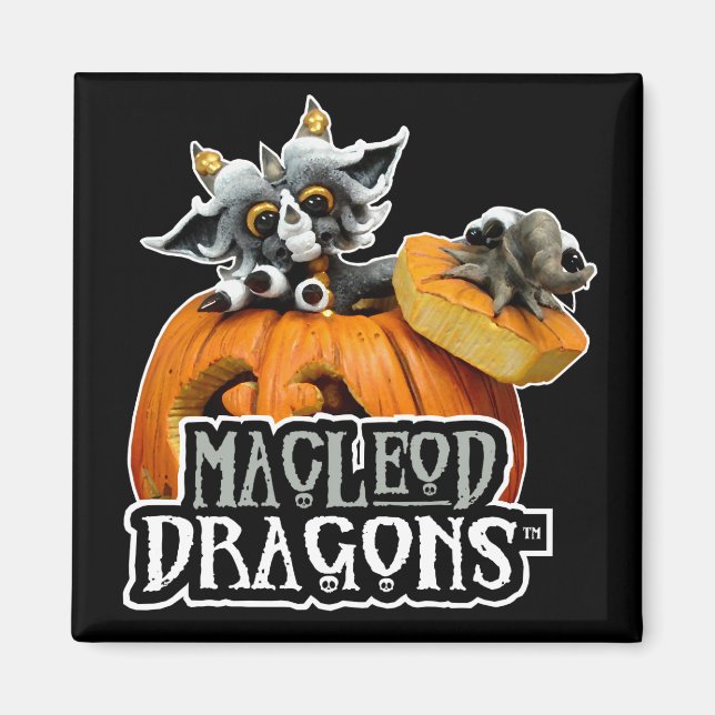 MD Pumpkin Dragon Logotyp Magnet (Framsidan)