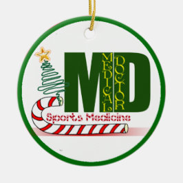 MD SPORTS MEDICINE CHRISTMAS MEDICINSKT DOKTOR JULGRANSPRYDNAD KERAMIK