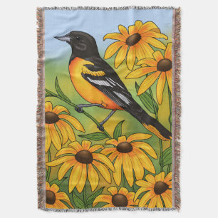 MD State Bird Oriole & Black-eyed Susan Flower Filt