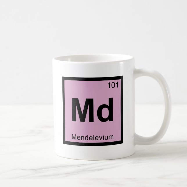Md - Symbol för bord för Mendeleviumkemi Kaffemugg (Höger)