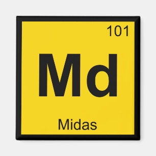 Md - symbol för den mellangrekiska kemin Periodic Magnet