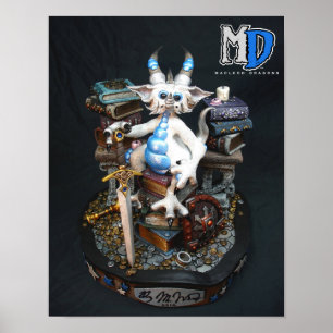 MD White Dragon 11" x14" Mini Poster