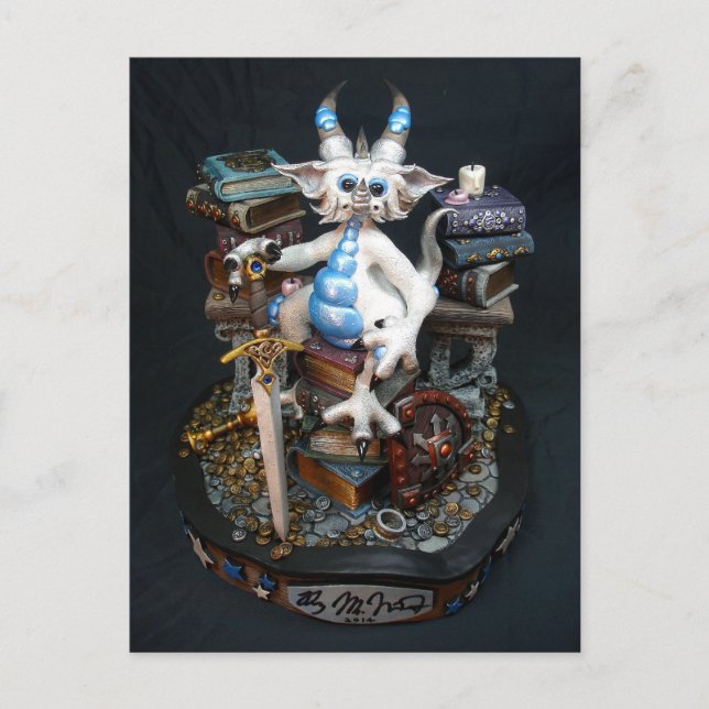 MD White Dragon-vykort Vykort (Framsida)