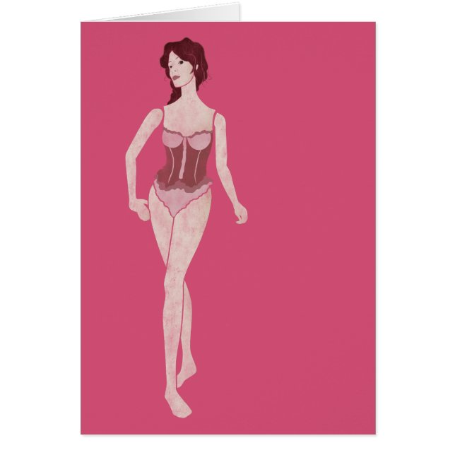 m'dam mannequin hälsningskort (Framsidan)