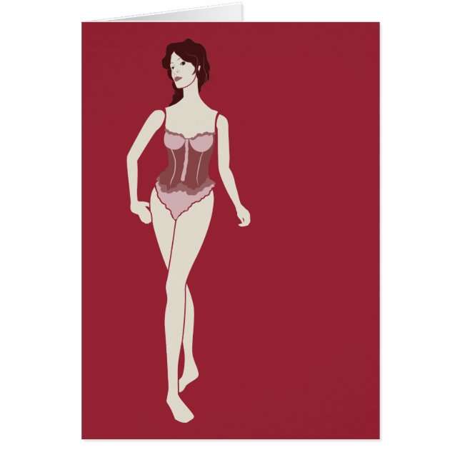 m'dam mannequin hälsningskort (Framsidan)