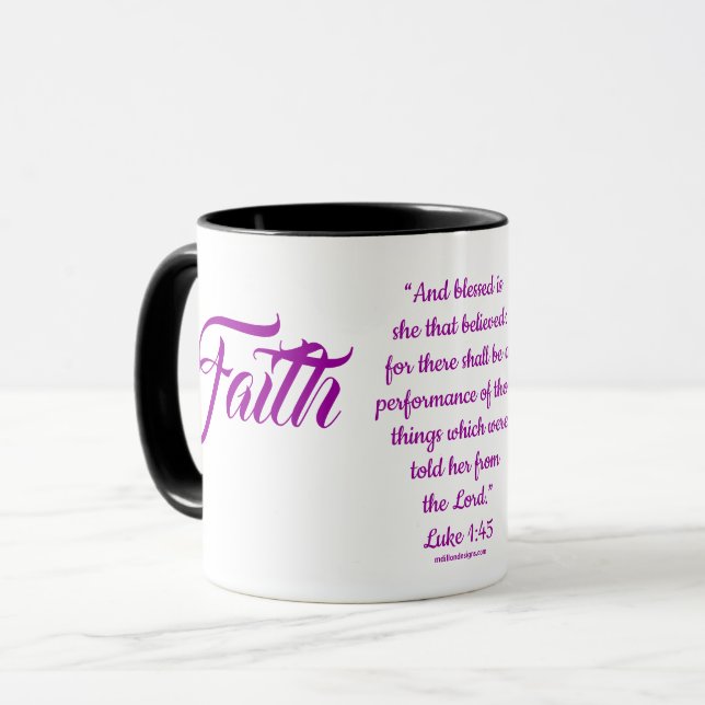MDILLONDESIGNS.COM Kvinnor i #FAITH Mugg (Framsida vänster)