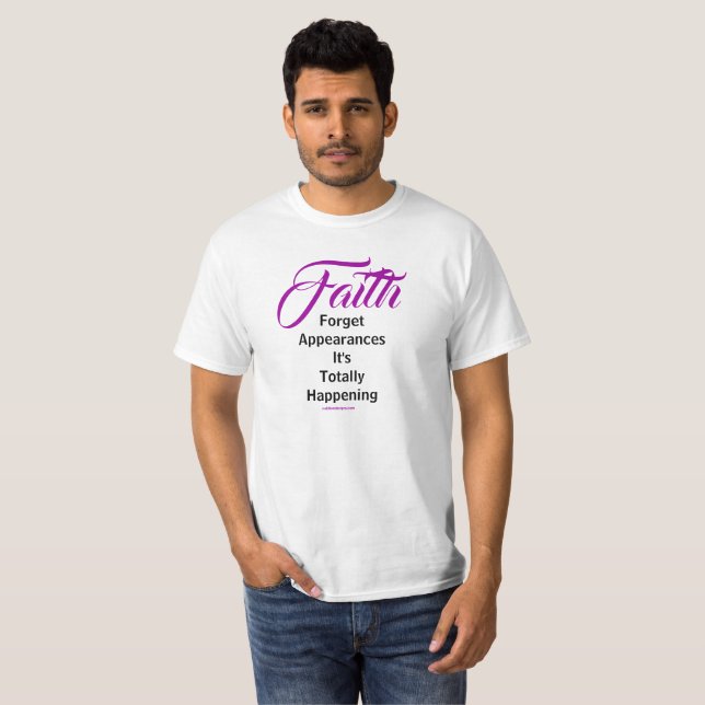 MDILLONDESIGNS.COM presenter #FAITH T Shirt (Hel framsida)