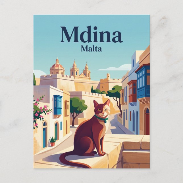 Mdina Malta Vykort (Framsida)
