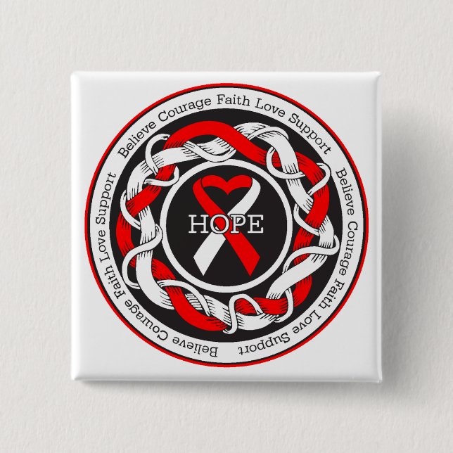 MDS Hope intertwtwed Ribbon Knapp (Framsida)