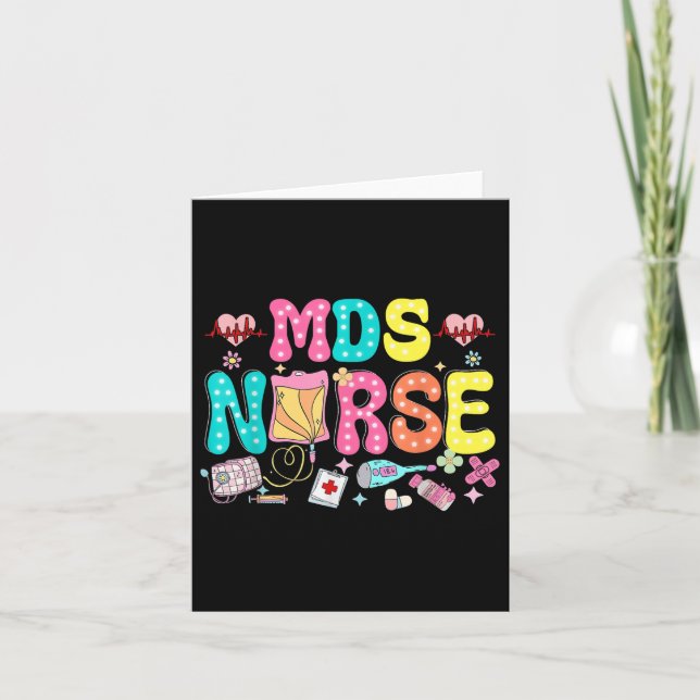 Mds Nurse Heart Valentines day Medical Nursing Kort (Framsida)
