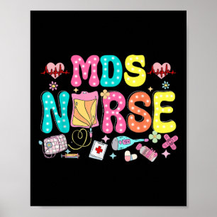 Mds Nurse Heart Valentines day Medical Nursing Poster
