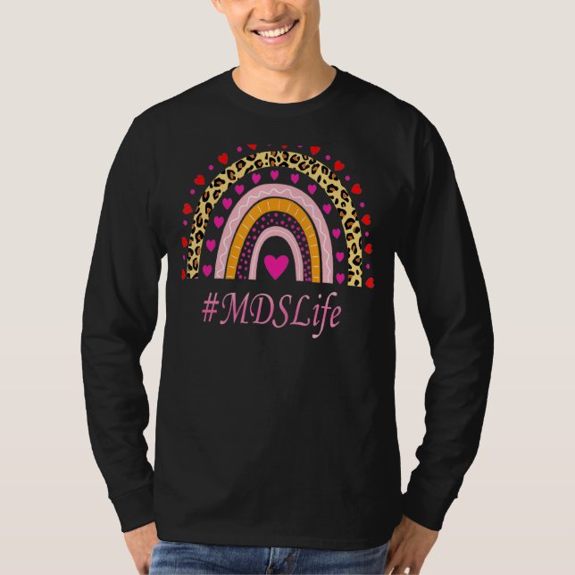 Mds Nurse Leopard Rainbow Nurses vecka T Shirt (Framsida)
