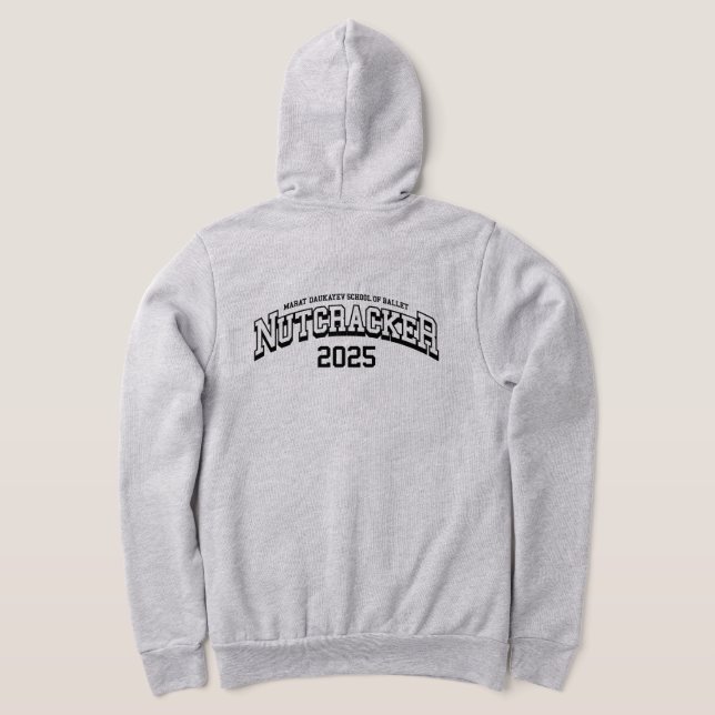 MDSB Varisty Logo Zip Up Sweatshirts T Shirt (Laydown Baksida)
