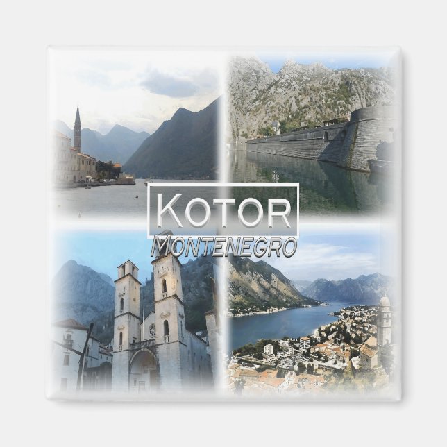 ME0022 Europa, Montenegro, Kotor, kylskåp Magnet (Framsidan)