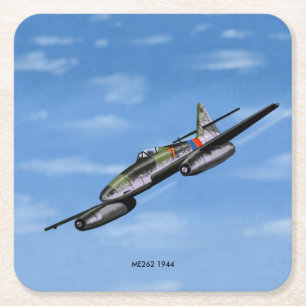 ME262 Figter 1944 papper underlägg Kvadrat