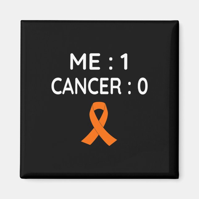 Me 1 Cancer 0 Leukemi Medvetenhet Magnet (Framsidan)