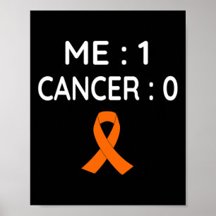 Me 1 Cancer 0 Leukemi Medvetenhet Poster