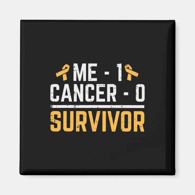 Me 1 Child Cancer 0 Survivor Awareness Boys Gi Magnet (Framsidan)