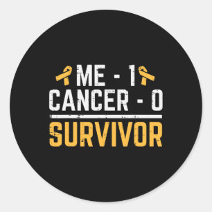 Me 1 Child Cancer 0 Survivor Awareness Boys Gi Runt Klistermärke