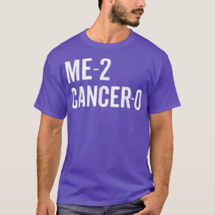 Me 2 Cancer 0 jag Beat Cancer Två gånger Modig Sur T Shirt