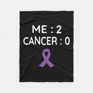 Me 2 Cancer 0 Medvetenhet om cancer i bukspottkört Fleecefilt
