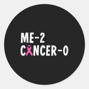 Me 2 Cancer 0 Rosa Ribbon Breast Cancer Awareness Runt Klistermärke