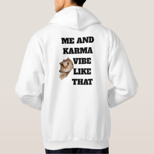 "Me and Karma" Grafisk Hoodie