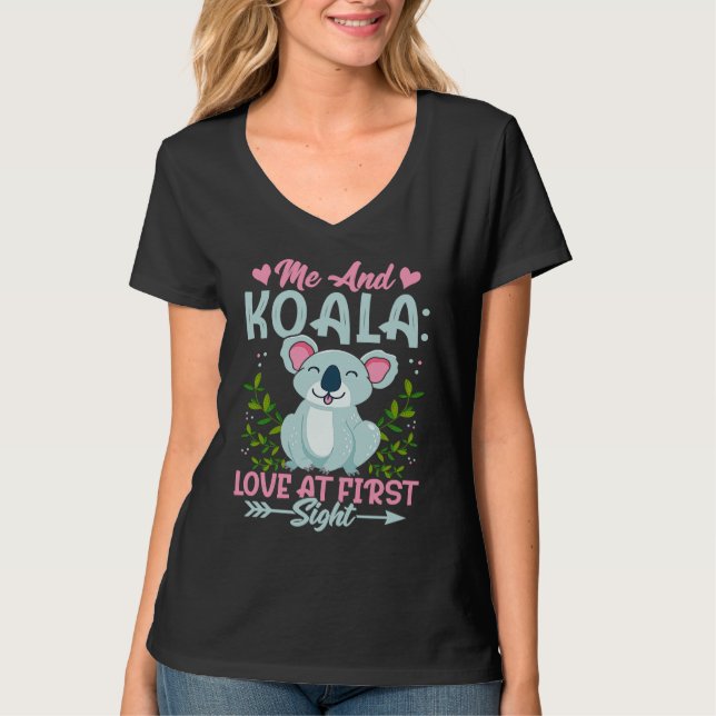 Me And Koala Love At First Sight T Shirt (Framsida)