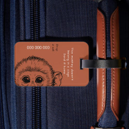 Me and my monkey funny version 2 bagagebricka