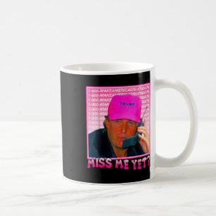 Me ändå Donald Trump 2024 Holding Mobil Call Rosa Kaffemugg