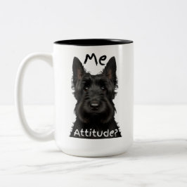 Me Attitude Scottish Terrier Två-Tonad Mugg